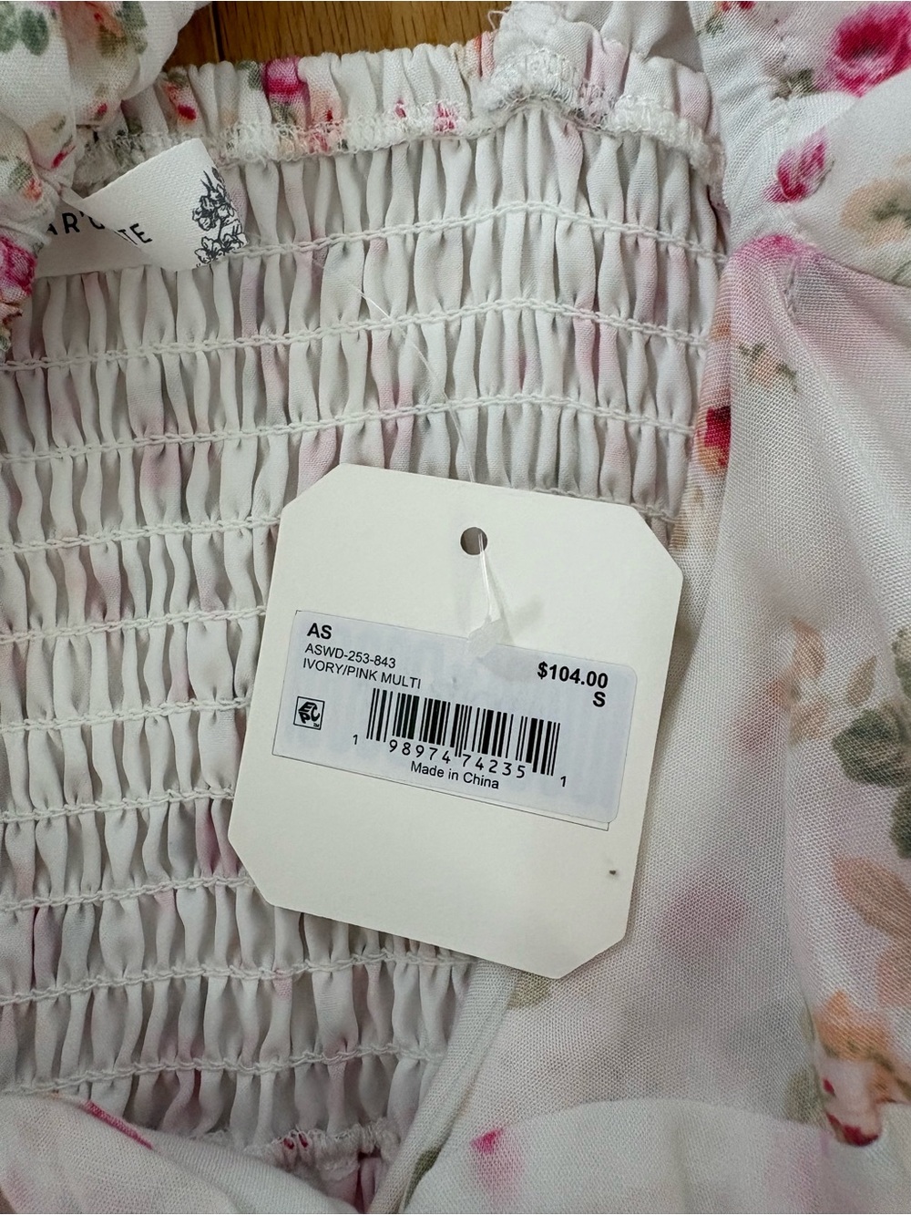 Altar'd State White Pink Floral Solana Maxi Dress Size S NWT ASWD-253-843 - Picture 5 of 10